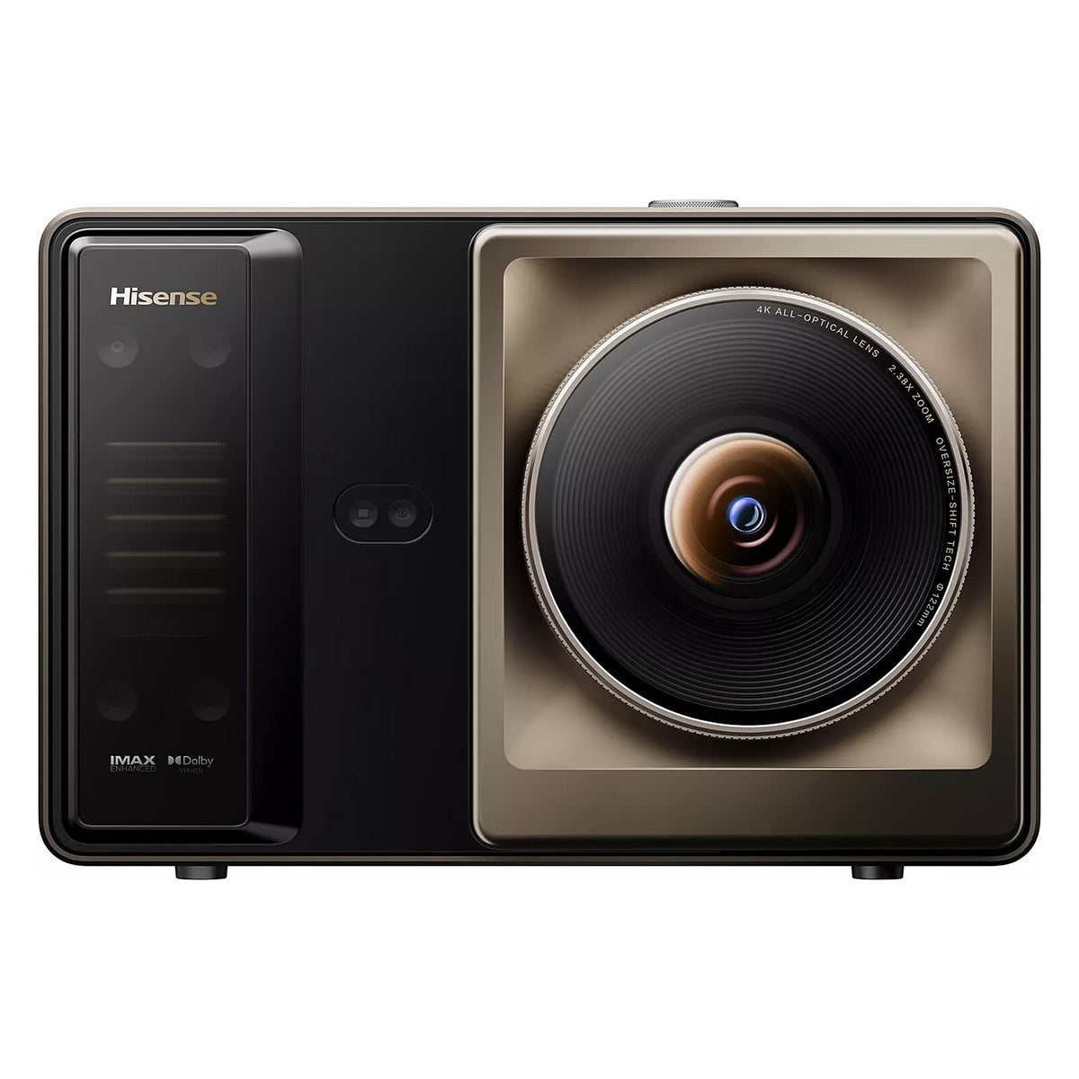 Hisense XR10 Videoproiettore Home Cinema DLP a triplo laser 3D Ready - 4K Dolby Vision/HDR10+/HLG - IMAX Enhanced - 6000 Lumen - Smart TV - Wi-Fi/Bluetooth/Airplay 2 - HDMI 2.1 - ALLM - Audio Devialet 2x8W + 15W DTS Virtual:X