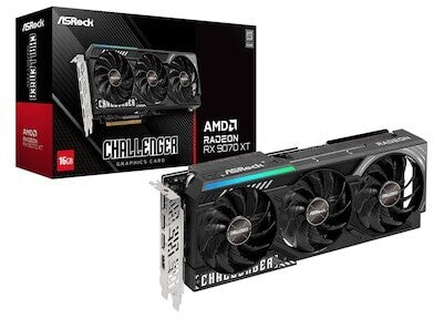 ASROCK Radeon RX 9070 XT Challenger graphics card 16GB GDDR6 1x HDMI 3x DP