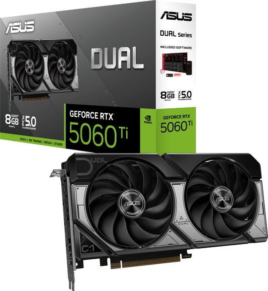 ASUS Dual GeForce RTX 5060 Ti DUAL-RTX5060TI-8G 8GB DDR7 Graphics Card DP/HDMI