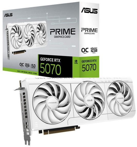 ASUS PRIME GeForce RTX 5070 OC White PRIME-RTX5070-O12G-WHITE 12GB DDR7 graphics card, 1xHDMI, 3xDP