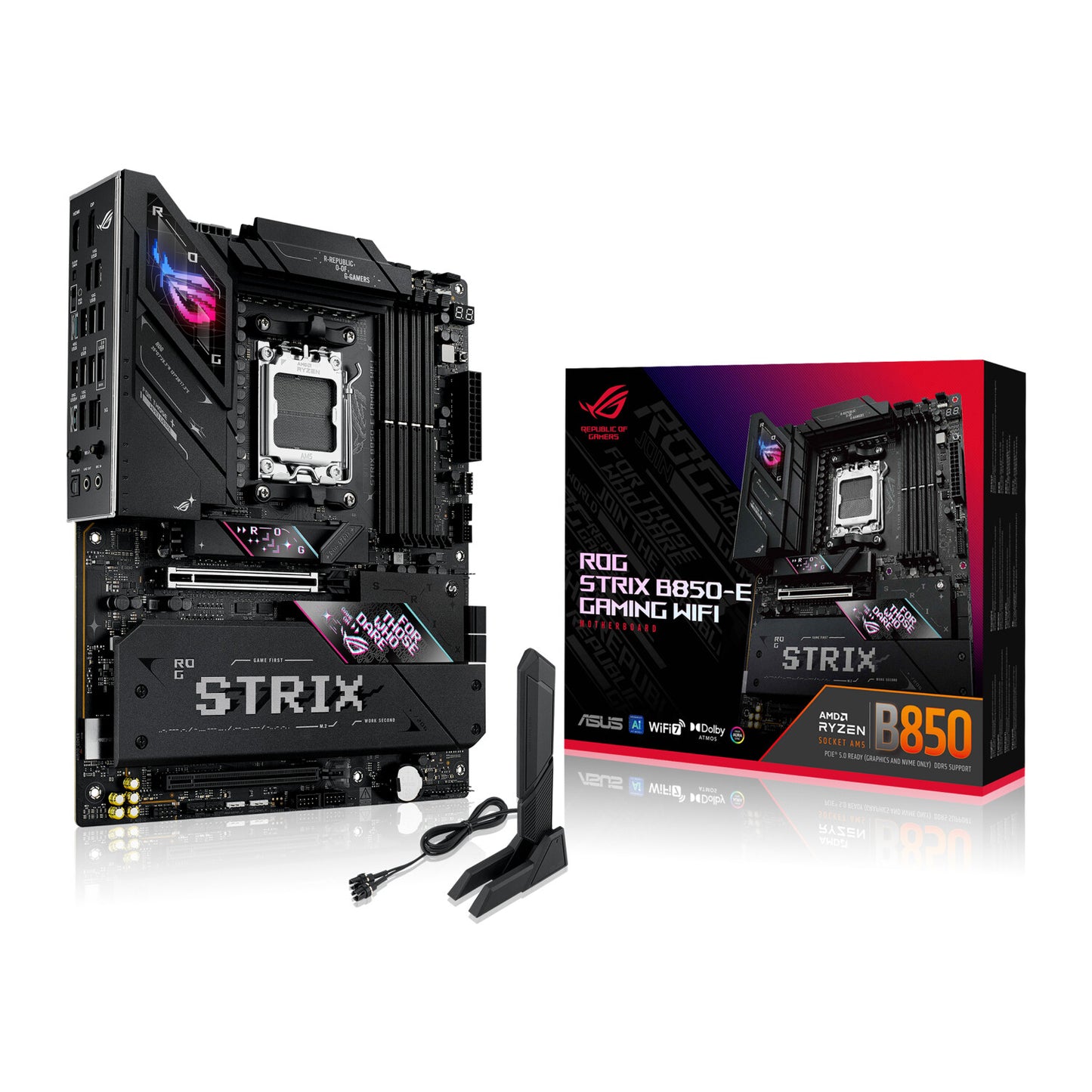 Carte mère ASUS ROG STRIX B850-E GAMING WIFI ATX socket AM5 DP/HDMI/USB-C