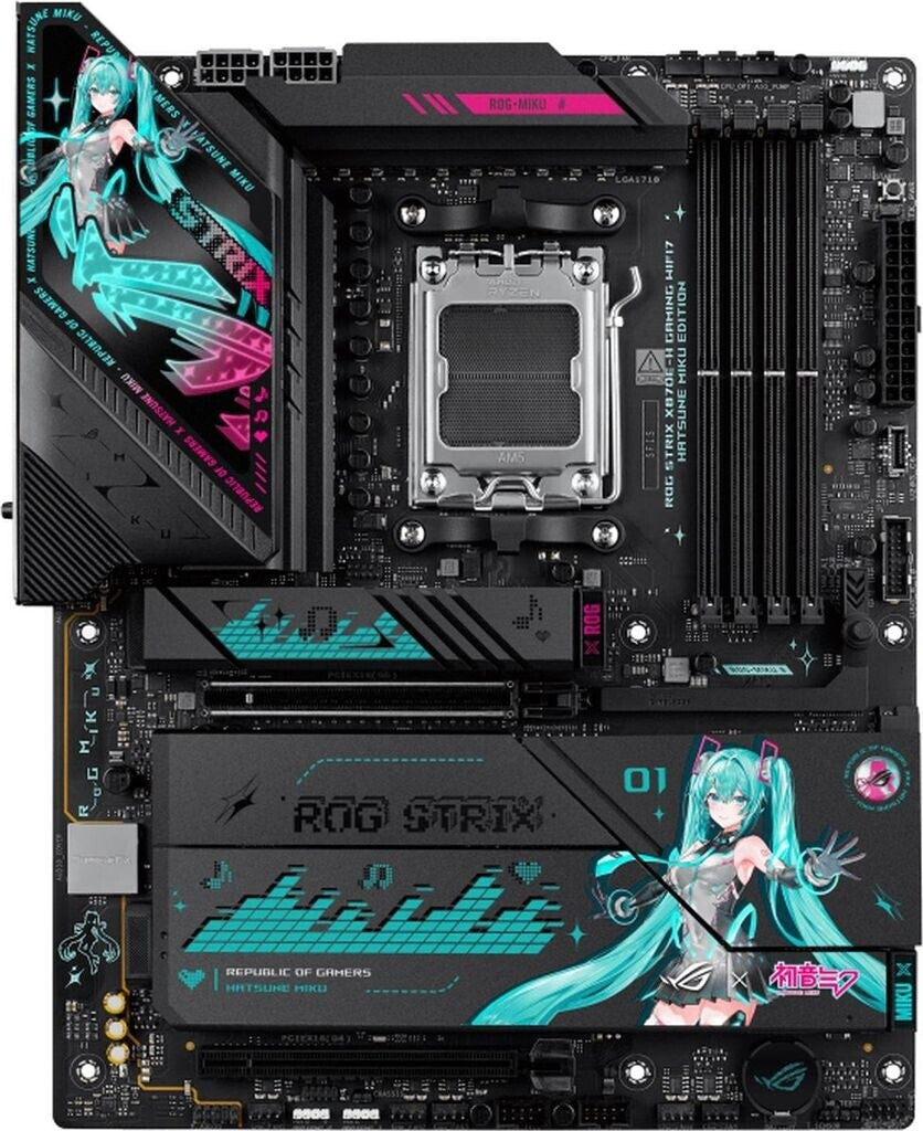 Carte mère ATX ASUS ROG STRIX X870E-H GAMING WIFI7 Hatsune Miku Edition AM5 HDMI/USB4