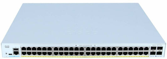 Cisco Catalyst 1300-48P-4X 52-Port Switch, PoE+ (375W) Stackable Rack 1U
