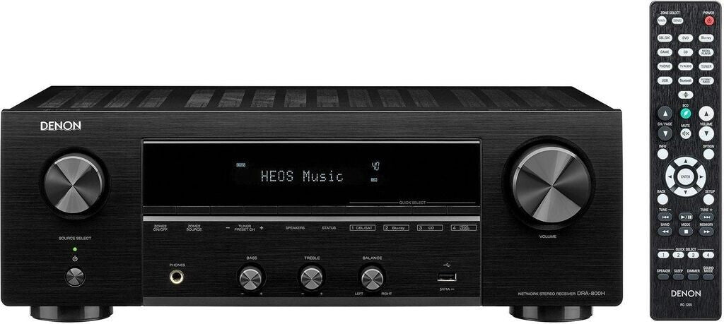 Denon DRA800H Sintoamplificatore AV 2.0 Canali DRA800H Potenza 100 W 5 Ingressi HDMI WiFi / Bluetooth / AirPlay Colore Nero