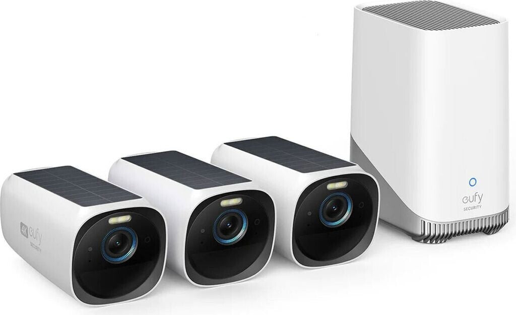 eufyCam 3 4K Surveillance Camera 3+1 Solar Outdoor Local Storage + 1TB SSD