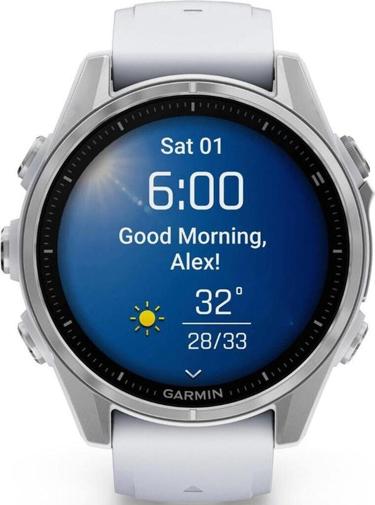 Garmin Fenix 8 - 43 mm AMOLED Stone White/Silver