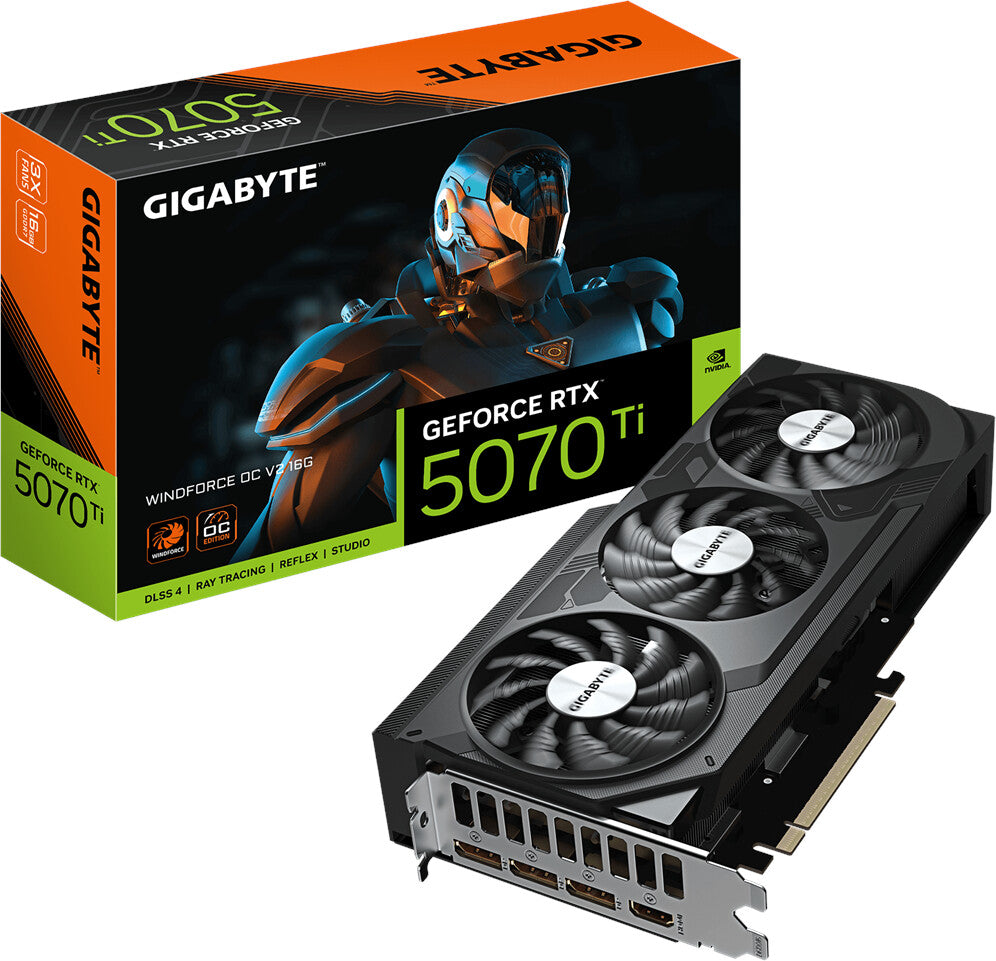 GIGABYTE GeForce RTX 5070 Ti WINDFORCE OC V2 16G graphics card HDMI/DP