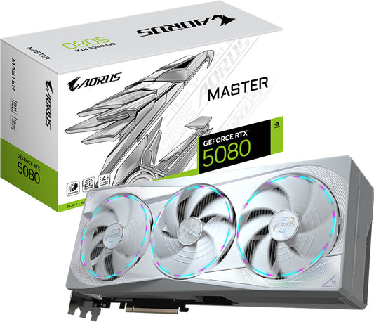 GIGABYTE AORUS GeForce RTX 5080 MASTER ICE 16G Graphics Card HDMI/DP