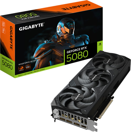 GIGABYTE GeForce RTX 5080 WINDFORCE OC SFF 16G Graphics Card HDMI/DP