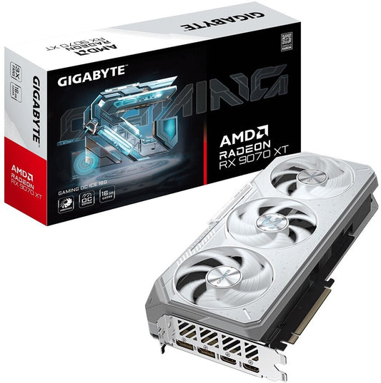 GIGABYTE Radeon RX 9070 XT GAMING OC ICE 16G Graphics Card HDMI/DP