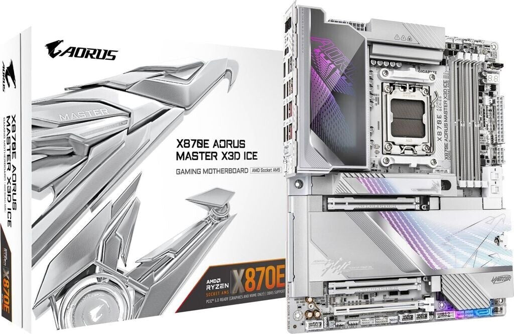 GIGABYTE X870E AORUS MASTER X3D ICE WIFI7 Carte mère ATX Socket AM5 HDMI