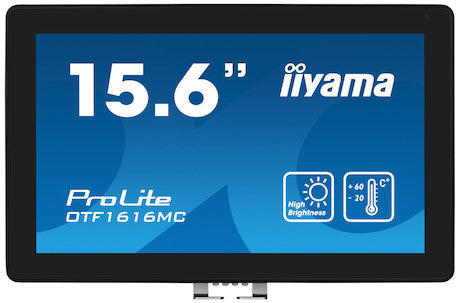 iiyama OTF1616MC-B1 Moniteur VA 16", Full HD 1920 x 1080, 31,920Hz, 25ms