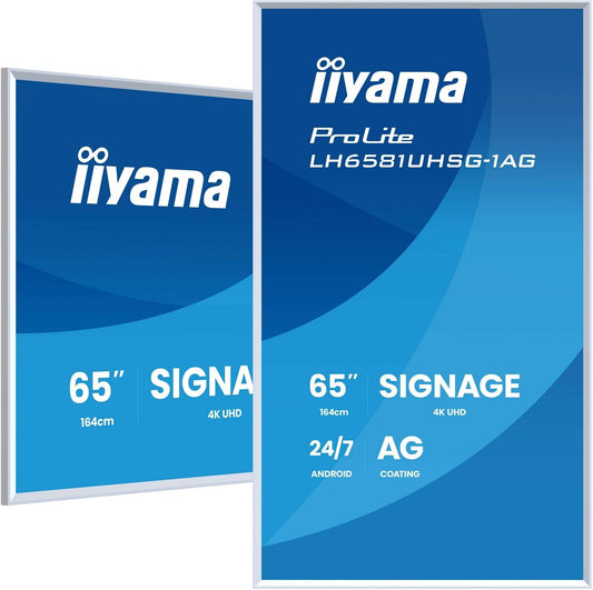 iiyama ProLite LH6581UHSG-1AG Display per segnaletica digitale 4K UHD da 65" con cornice rimovibile