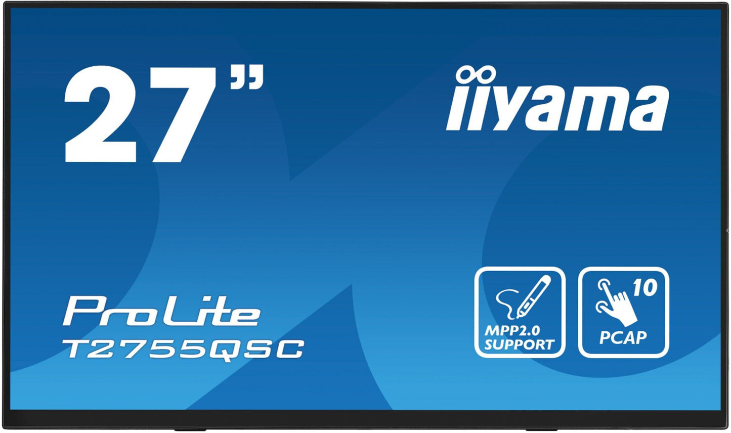 iiyama T2755QSC-B1 27" IPS Monitor, 2560 x 1440 QHD / WQHD, 75Hz, 5ms