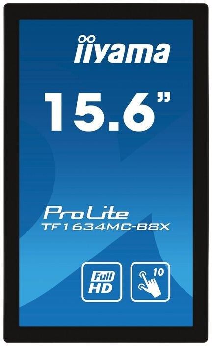 iiyama ProLite TF1634MC-B8X Moniteur LED tactile IPS FHD de 39,5 cm (15,6") HDMI/VGA/DP
