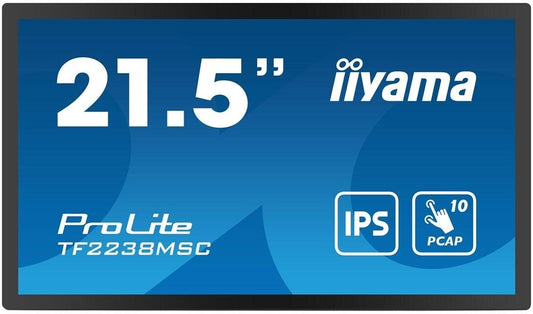 iiyama TF2238MSC-B1 22" IPS Monitor, 1920 x 1080 Full HD, 83Hz, 5ms