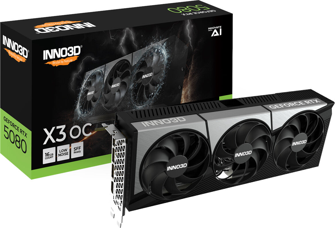 INNO3D GeForce RTX 5080 X3 OC 16GB Graphics Card 3xDP/HDMI