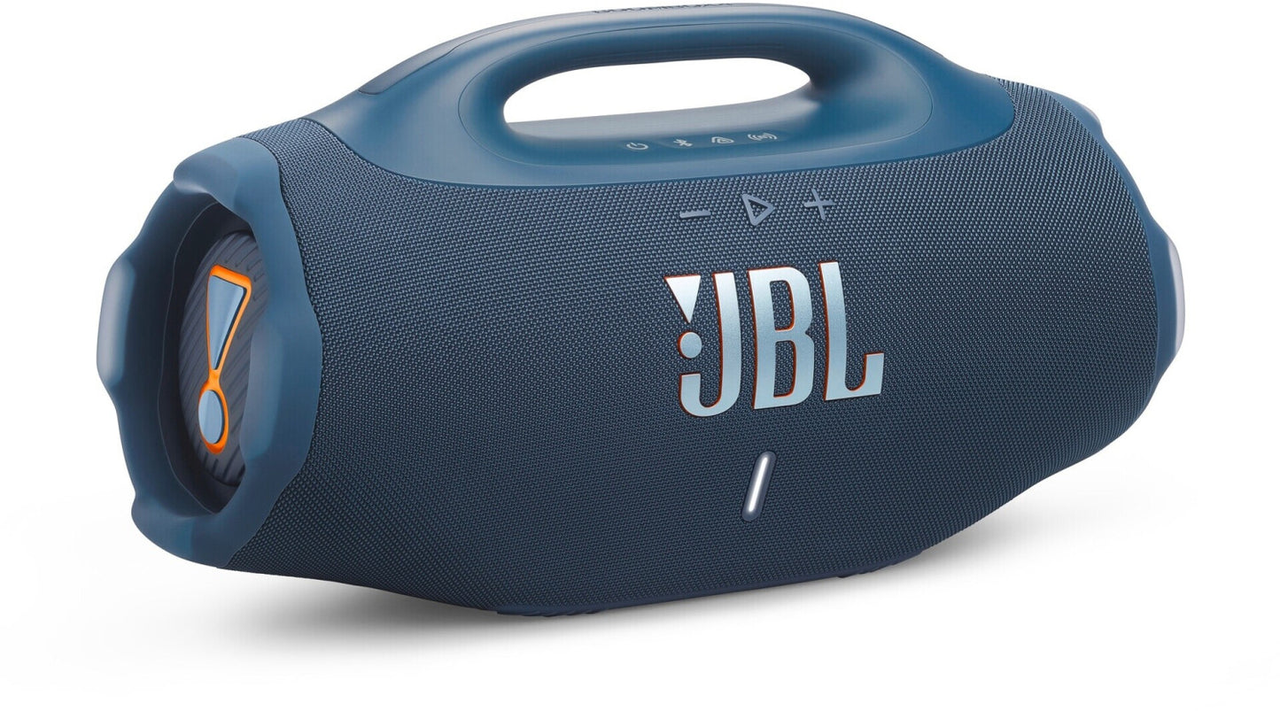 JBL Boombox4 Bluetooth speaker, blue, splashproof IP67