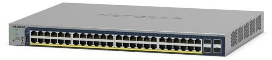 NETGEAR Commutateur intelligent Gigabit Ethernet 28 ports PoE (GS728TP) : administrable, gestion cloud Insight en option, 24 ports PoE+ 190 W, 4 ports SFP 1G, montable en rack ou sur bureau