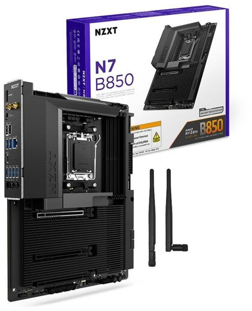 NZXT N7 B850 ATX motherboard socket AM5 WIFI6E black