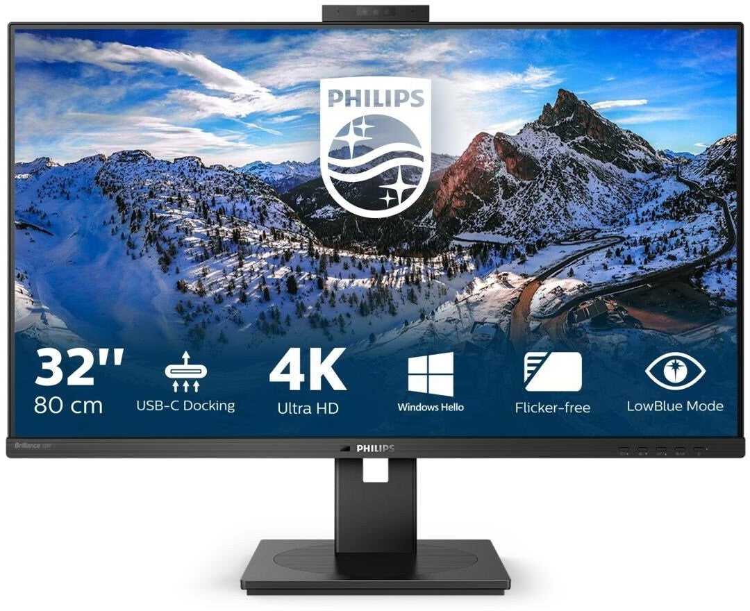 Philips P-Line 329P1H Moniteur IPS 4K 80cm(31,5") 16:9 HDMI/DP/USB-C PD90W Webcam