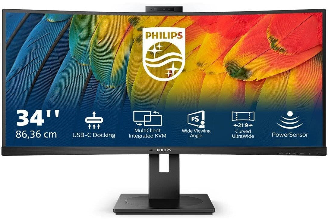Philips 34B1U5600CH 86,4cm (34")UWQHD VA Curved Monitor 21:9 HDMI/DP/USB-C 120Hz