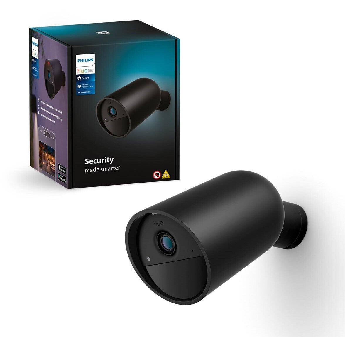 Philips Hue Secure Wireless Camera, Black, Twin Pack