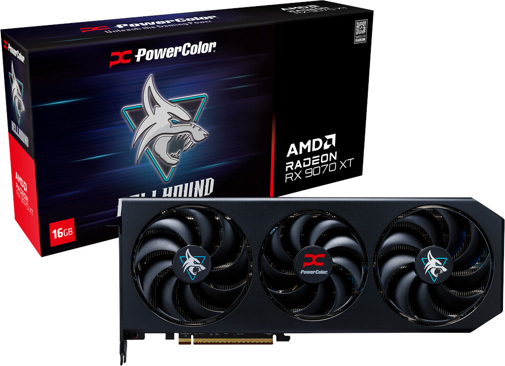 Carte graphique POWERCOLOR AMD Radeon RX 9070 XT Hellhound OC 16 Go GDDR6 HDMI/3xDP