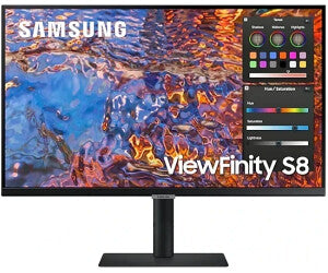 Samsung S27B800PXU Monitor 68cm (27 ")(UHD, IPS, 5ms, 60Hz, HDMI, DisplayPort, USB-Hub, LAN, HDR, Pivot)