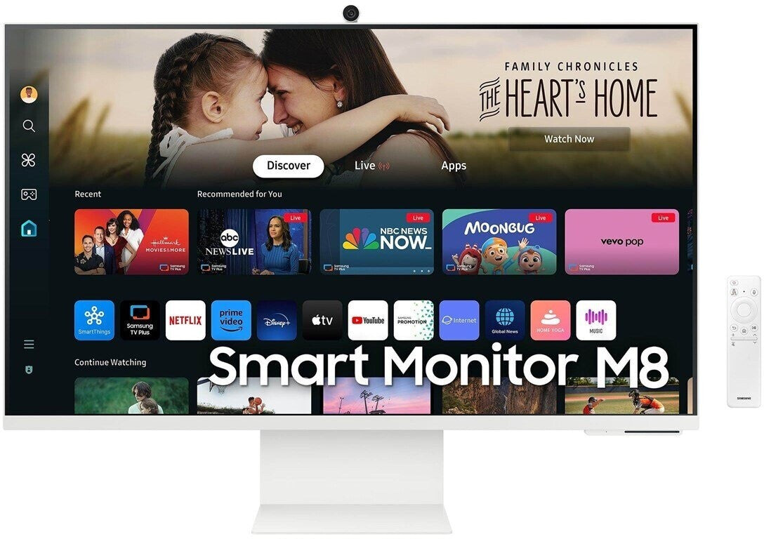 Moniteur VA Samsung Smart M80D 32", 3840 x 2160 4K UHD, 60 Hz, 4 ms