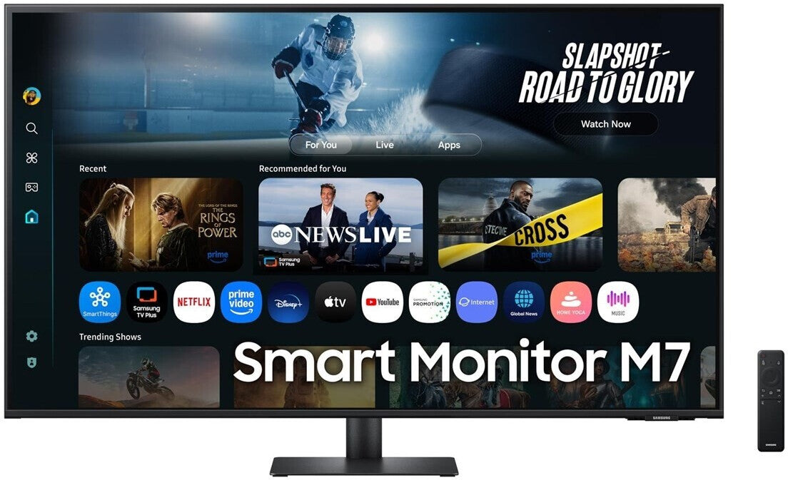 Samsung M70F Monitor AI Smart da 43" con hub di gioco integrato