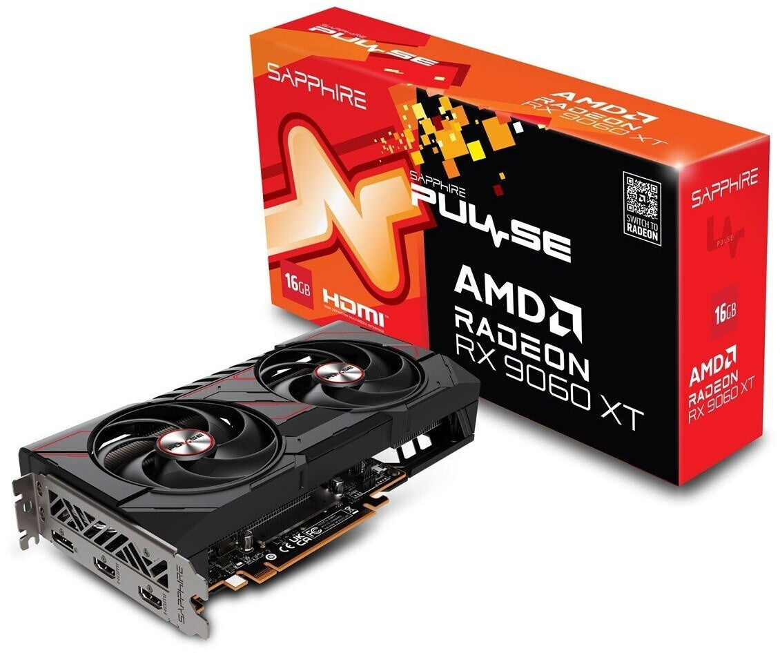 SAPPHIRE Radeon™ PULSE RX 9060 XT 16GB Graphics Card DP/HDMI