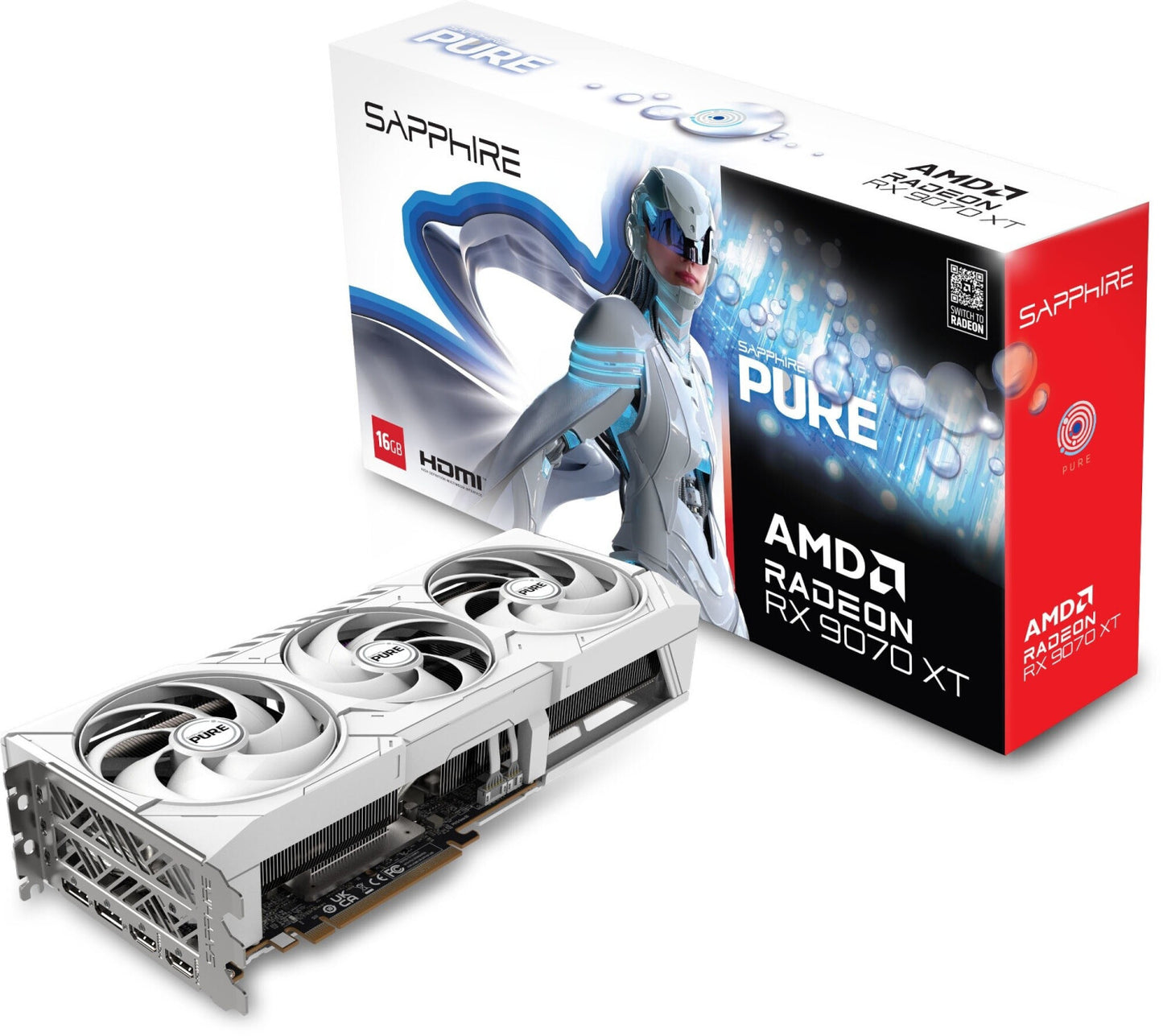 Carte graphique SAPPHIRE PURE AMD Radeon™ RX 9070 XT GAMING 16GB GDDR6 HDMI/DP