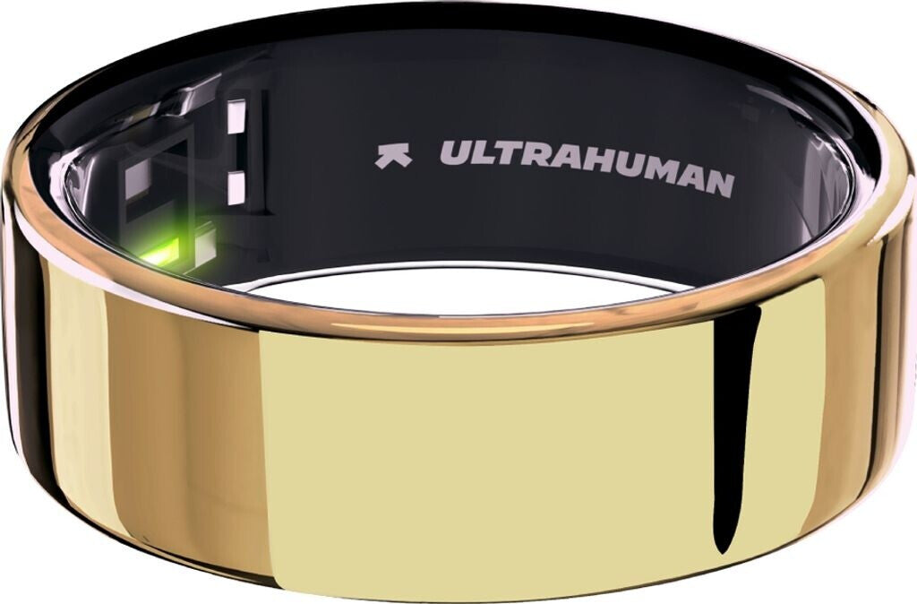ULTRAHUMAN Ring Air - Smart Ring for Women and Men - Sleep and Fitness Tracking Wearable - Heart Rate - Smartring Bionic Gold Size 11