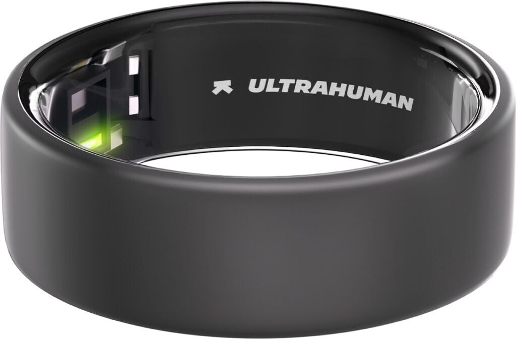 ULTRAHUMAN Ring Air - Bague intelligente pour femmes et hommes - Dispositif portable de suivi du sommeil et de la forme physique - Fréquence cardiaque - Bague intelligente Gris mat Taille 12