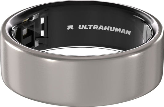 ULTRAHUMAN Ring Air - Smart Ring for Women and Men - Sleep and Fitness Tracking Wearable - Heart Rate - Smartring Raw Titanium Size 5