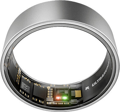 ULTRAHUMAN Ring Air - Bague intelligente pour femmes et hommes - Suivi du sommeil et de la condition physique - Fréquence cardiaque - Smartring en titane brut taille 6