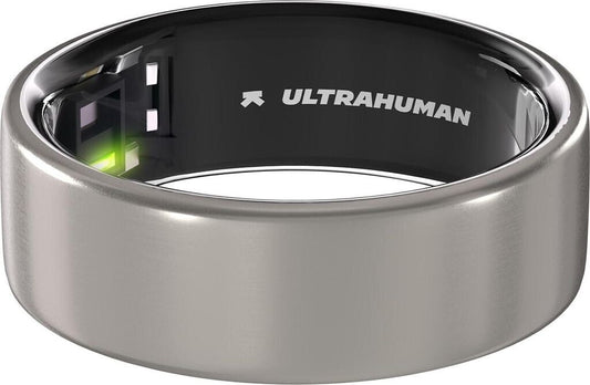 ULTRAHUMAN Ring Air - Smart Ring for Women and Men - Sleep and Fitness Tracking Wearable - Heart Rate - Smartring Raw Titanium Size 7
