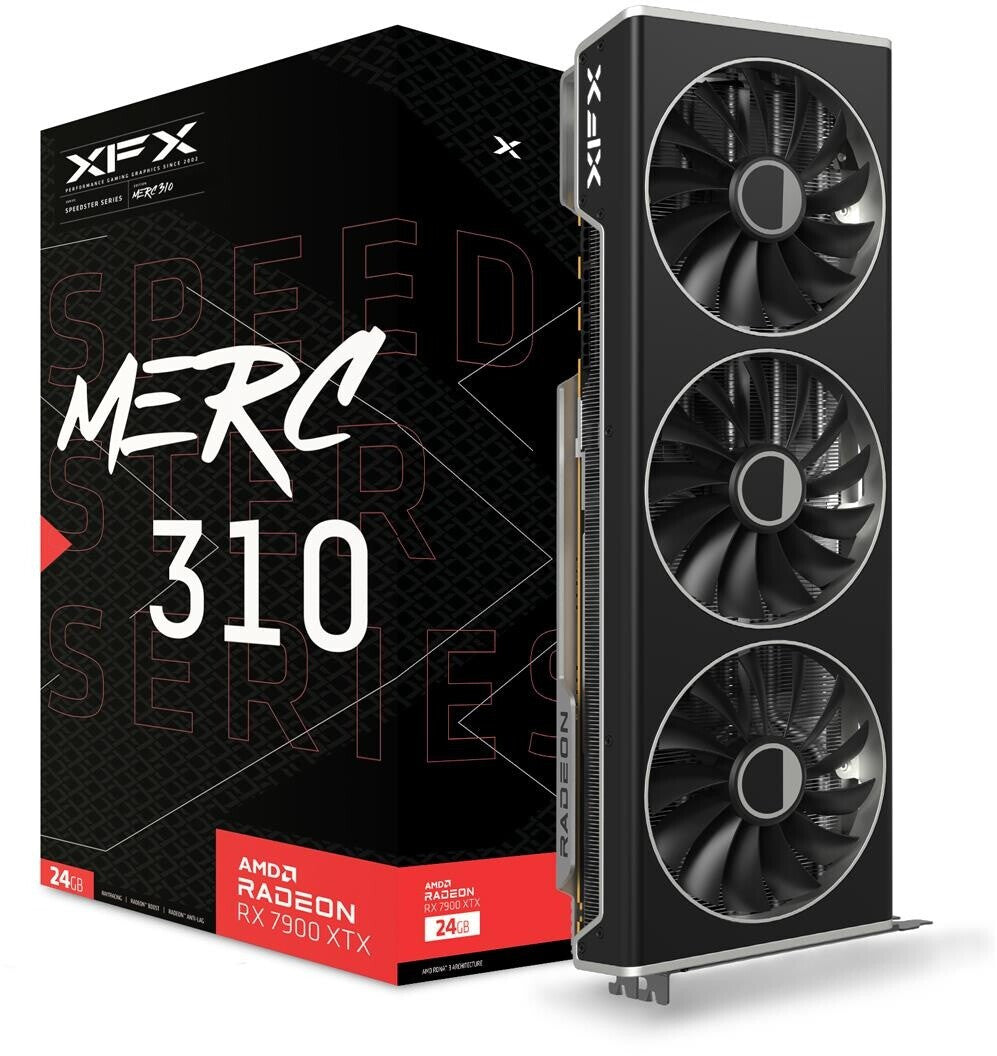 Carte graphique gaming XFX Speedster MERC310 Radeon RX 7900 XTX Black Edition 24 Go GDDR6