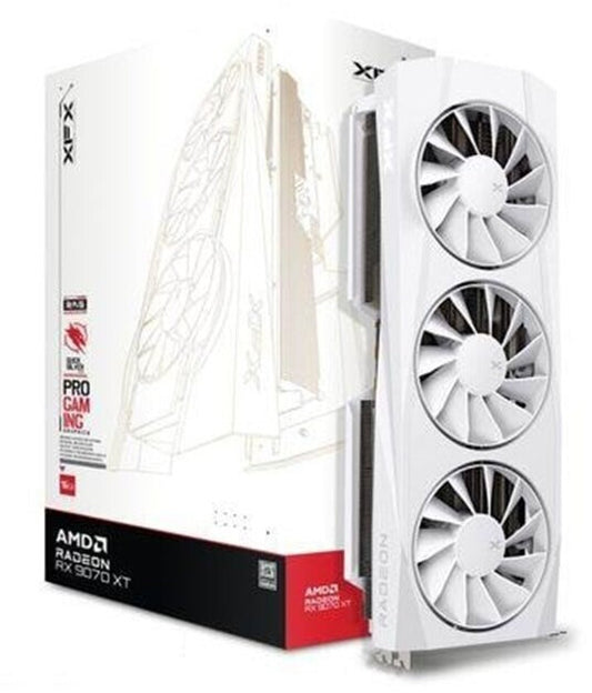 XFX QuickSilver Radeon RX 9070 XT Gaming Edition White graphics card 16GB GDDR6 DP/HDMI