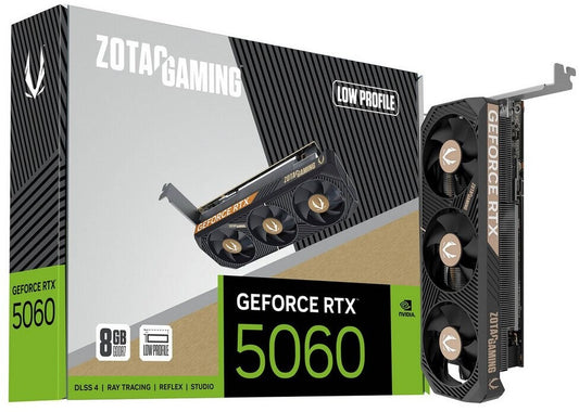 ZOTAC GAMING GeForce RTX 5060 Low Profile 8GB GDDR7 graphics card 3x DP, 1x HDMI