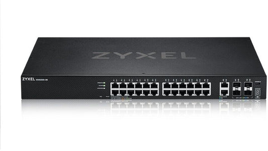 ZyXEL XGS2220-30 30-Port Managed Stack Switch, 26x RJ-45, 4x SFP+, Rackmount