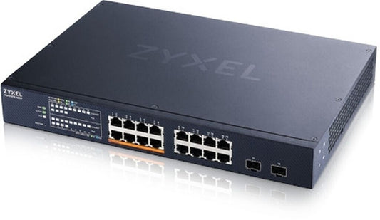 Zyxel XMG1915-18EP 16-Port 2.5GbE Smart Switch, 2x SFP+, 8x PoE++ 180W fanless